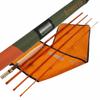 Riverruns S-Glass Fiberglass Fly Fishing Rods 4pc 66 LW3, 77 LW4, 81 LW5 Ultra Light Classic Medium Fast Action Fly Rods (Transparent Orange, 6'8'' LW5) view 1