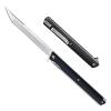 TENCHILON T42 Small Slim Pocket Flipper Knife, 3.5 inches D2 Tanto Blades, Contoured G10 Handle with Liner lock Compact Gentlemen's Folding Utility Tactical EDC, 2oz (Black) view 1