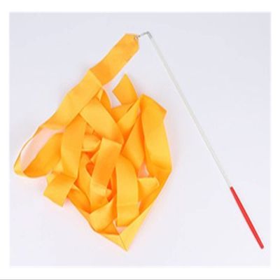 ZZSRJ 2m 4M 6M Color Fitness Ribbon Dance Ribbon Rhythmic Gymnastics Ballet Streamer Spinner Training (Color : Orange, Size : 6M)