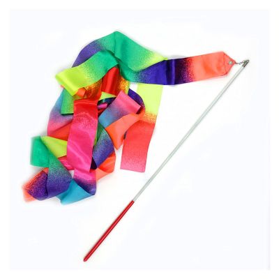 ZZSRJ 1M/2M/4M/6M Color Fitness Ribbon Dance Ribbon Rhythmic Gymnastics Ballet Streamer Spinning Rod Training (Color : 23, Size : 1M)