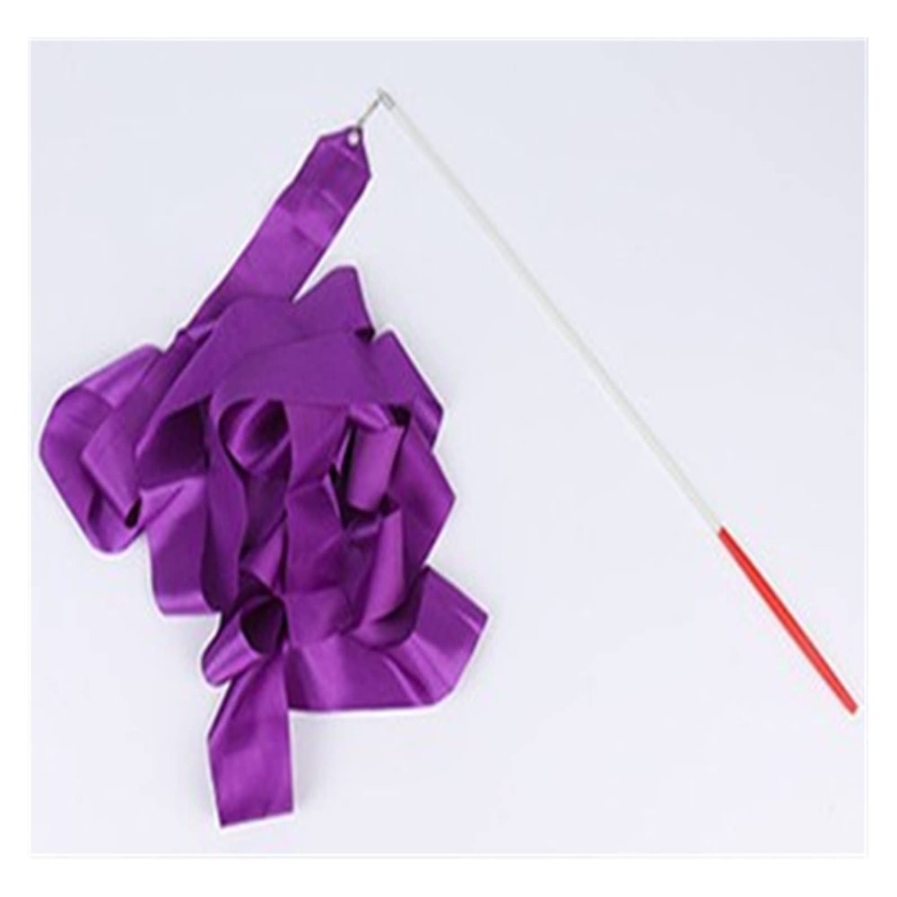 ZZSRJ 2M 4M 6M Color Fitness Ribbons Dance Ribbons Rhythmic Gymnastics Ballet Streamers (Color : Purple, Size : 2m)