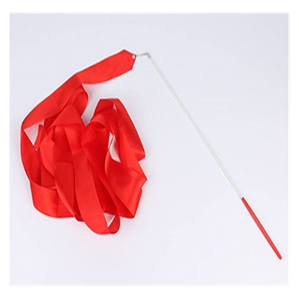 ZZSRJ 2m 4M 6M Color Fitness Ribbon Dance Ribbon Rhythmic Gymnastics Ballet Streamer Spinner Training (Color : Red, Size : 6M)