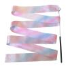 ZZSRJ 2M Gymnastics Ribbon Dance Ribbon Rhythmic Gymnastics Ballet Streamer Spinning Stick Rainbow Stick Training Tool (Color : Black 2M) view 1