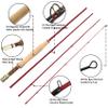 Riverruns S-Glass Fiberglass Fly Fishing Rods 4pc 66 LW3, 77 LW4, 81 LW5 Ultra Light Classic Medium Fast Action Fly Rods (Dark Red, 6'8'' LW5) view 3