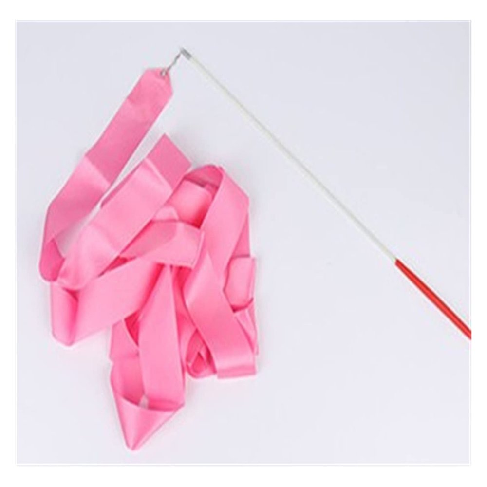 ZZSRJ 2M 4M 6M Color Fitness Ribbons Dance Ribbons Rhythmic Gymnastics Ballet Streamers (Color : Pink, Size : 6m)