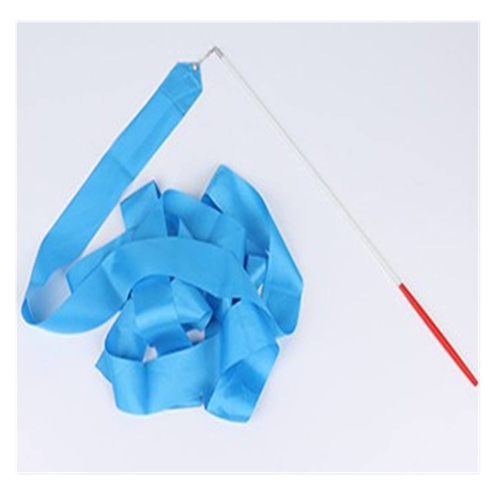 ZZSRJ 2m 4M 6M Color Fitness Ribbon Dance Ribbon Rhythmic Gymnastics Ballet Streamer Spinner Training (Color : Blue, Size : 2M)