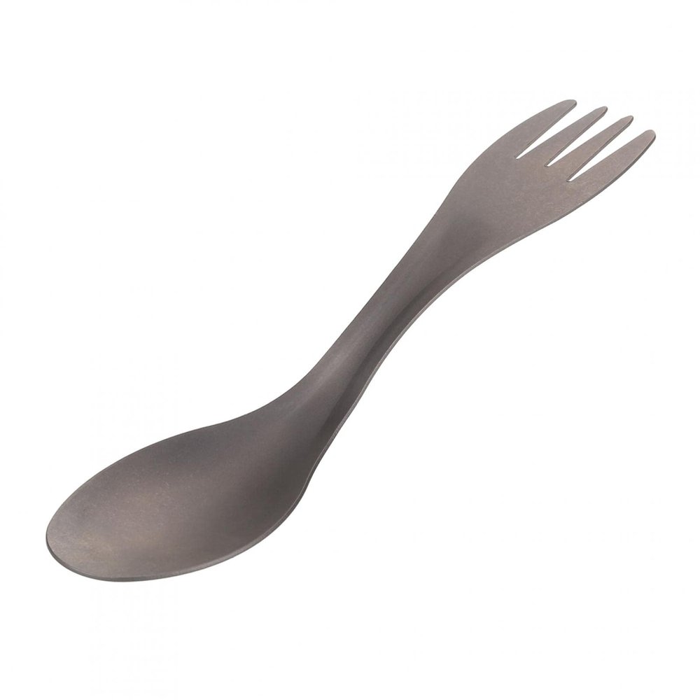 2pcs tita nium Spork and Spoon, 2 in 1 tita nium Spoon and Fork Combo, Super Lightweight Multi Functional Spoon Fork Combo for Outdoor Picnic Camping, 2 in 1 tita nium Spoon and Fork Combo, 2pcs Tit