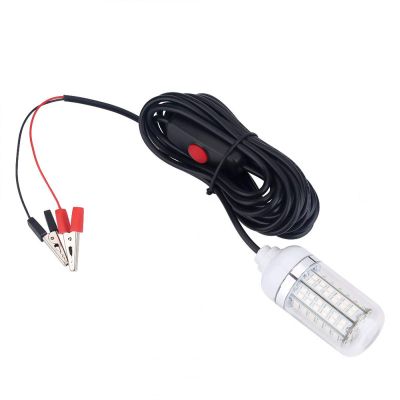 Pilipane 12V LED Night Fishing Light, 108 LED Submersible Fishing Light, Underwater Fish Finder Lamp, Innovative Compact Design Submersible Fish Finder Lamp with 5M Cable (Blue ray), Fishing Bell