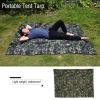 Camouflage Camping Tarp Waterproof,Camouflage Rainproof Mat,Multifunctional Sun Shade Shelter Canopy,for Camping Backpacking & Hiking Adventure (S), Camouflage Rainproof Mat,Camouflage Camping Ta view 2