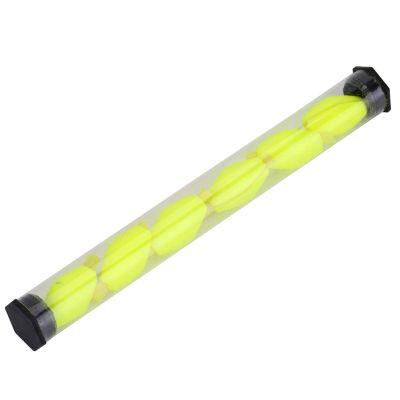 Fishing Foam Float,Fishing Bobbers, 6Pcs/Set Fly Fishing Buoy,Fishing Floats,Bobbers Spring Oval Stick Slip Floats with Indicator Fishing Tackle Fluorescein for Fly Fishing (Yellow), Fishing Bob