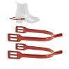 Horse Riding Spur Rider Metal Blunt Rounded End Spurs Stainless Steel NEW (Red) view 1