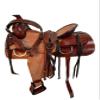 Brown Leather Western Roping Ranch Saddle 15 16 17 18 Tooled Horse TACK Set (17 in) view 2