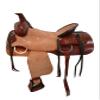 Brown Leather Western Roping Ranch Saddle 15 16 17 18 Tooled Horse TACK Set (17 in) view 4