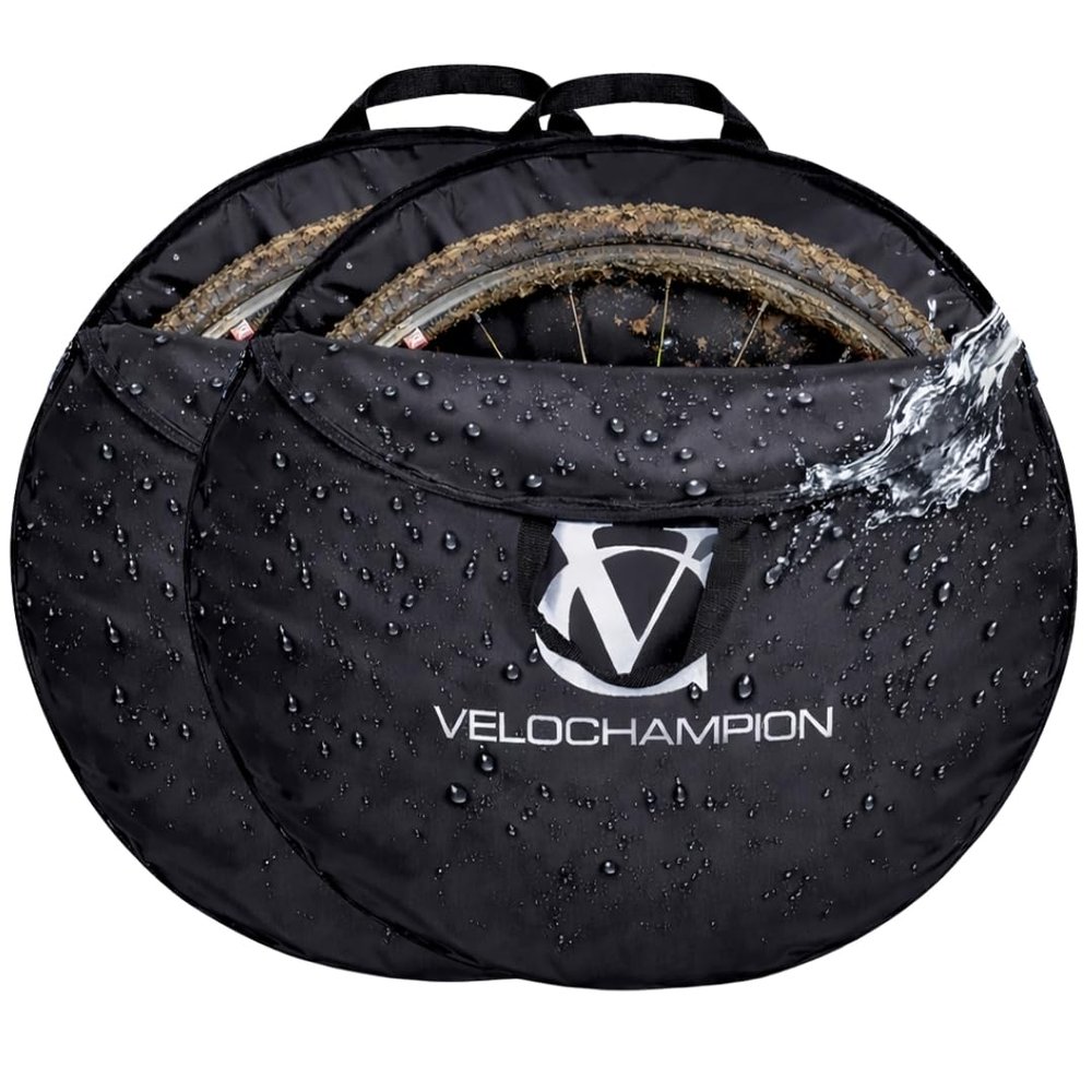VeloChampion Waterproof Bicycle Wheel Bag Storage Cover | Mountain, Road, Gravel or Kids BMX | 650b. 700c. 16 20 24 26 27.5 29 Bike Wheelset Transport Travel Case
