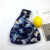 Exquisite Cotton Fashion Art Japanese Kimono Pattern Wrist Bag Tote Handbag Knot Pouch Wallet Portable Purse for Women(Navy Butterfly) view 2