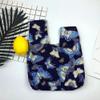 Exquisite Cotton Fashion Art Japanese Kimono Pattern Wrist Bag Tote Handbag Knot Pouch Wallet Portable Purse for Women(Navy Butterfly) view 3