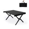 All Aluminum Alloy Light Weight Camping Table Furniture Outdoor Home Foldable Roll Up Easy Carry Picnic BBQ Table with Storage Bag,Black,S(Length90cm) view 1