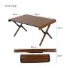 All Aluminum Alloy Light Weight Camping Table Furniture Outdoor Home Foldable Roll Up Easy Carry Picnic BBQ Table with Storage Bag,Black,S(Length90cm) view 3