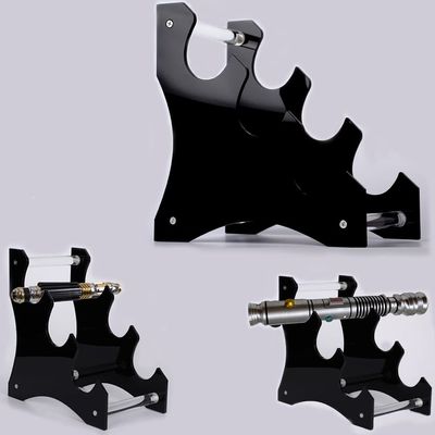 WANLIAN Lightsaber Stand Sword Stand Desktop Lightsaber Display Stand Sword Stand Holder Decorative Sword Stand Collection with Hardware (Black)