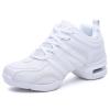 Julymens Women's Jazz Dancing Sneakers Breathable Mesh Lightweight Split Sole Athletic Walking Shoes SH019 White US7 view 1