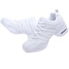 Julymens Women's Jazz Dancing Sneakers Breathable Mesh Lightweight Split Sole Athletic Walking Shoes SH019 White US7 view 4
