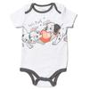Disney Classics Patch Newborn Baby Boy or Girl Fleece Pullover Hoodie Cuddly Bodysuit Pants Gray/White Newborn view 3