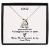 Anniversary Necklace for Wife, Personalized Gift for Anniversary, Necklace for wife with Wedding Date view 1