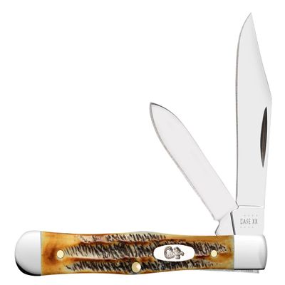 Case XX 65326 Bone Stag Handle 2 Blade Small Swell Center Jack, 6.5225 1/2 SS.