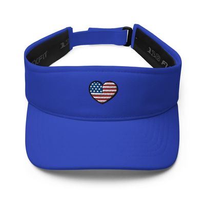 4th of July Visor, Embroidered 4th of July hat for Women, Men, 4th of July Gifts, American Flag Heart Visor.