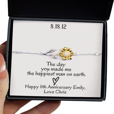 Gift for Wife on Anniversary, Personalized Gift for Her, Bracelet for Her, Jewelry for Wife from Husband on anniversary