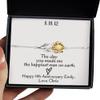 Gift for Wife on Anniversary, Personalized Gift for Her, Bracelet for Her, Jewelry for Wife from Husband on anniversary view 1