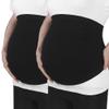 VOCOSTE 2 Pcs Maternity Belly Band, Belly Bands for Pregnant Women, Pregnancy Support Belly Belt Bands for Pregnancy and Postpartum, Black, Size XXL view 1