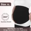 VOCOSTE 2 Pcs Maternity Belly Band, Belly Bands for Pregnant Women, Pregnancy Support Belly Belt Bands for Pregnancy and Postpartum, Black, Size XXL view 2