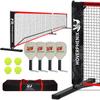 Hoverphenix Pickleball Set with Net for Driveway, Portable Regulation Size Pickleball Net System with Paddle Set of 4, Outdoor Pickleballs, Carry Bag, Weather Resistant Metal Frame view 1