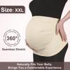 VOCOSTE 2 Pcs Maternity Belly Band, Belly Bands for Pregnant Women, Pregnancy Support Belly Belt Bands for Pregnancy and Postpartum, Black Beige, Size XXL view 2