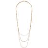 COLORFUL BLING Dainty Gold Chain Beads Statement Necklace Multi-Strand Waterfall Long Chains Necklace for Women view 1