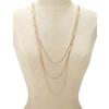 COLORFUL BLING Dainty Gold Chain Beads Statement Necklace Multi-Strand Waterfall Long Chains Necklace for Women view 2
