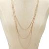 COLORFUL BLING Dainty Gold Chain Beads Statement Necklace Multi-Strand Waterfall Long Chains Necklace for Women view 3