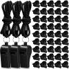 Flutesan 48 Packs Plastic Whistles with Lanyard Coaches Sports Whistle Loud Crisp Sound Whistles Bulk for Coach Referees Training Lifeguard School Emergency (Black) view 1