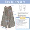 chouyatou Women's Cotton Linen Pants Elastic Waist Plaid Gingham Wide Leg Capri Palazzo Pants (X-Small, Blue) view 3