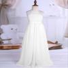 YiZYiF Kids Big Girls Halter Chiffon Floral Lace Wedding Flower Girl Dresses Evening Prom Maxi Dance Party Gowns White 12 view 3