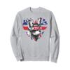 Cat Union Jack In Sunglasses For Kids & UK British Expats Sweatshirt view 1
