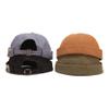 Unisex Retro Style Hip Hop Rolled Cuff Vintage Docker Caps Brimless Hats Visor-Less Sailor Cap Blue view 2