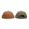 Unisex Retro Style Hip Hop Rolled Cuff Vintage Docker Caps Brimless Hats Visor-Less Sailor Cap Blue view 4