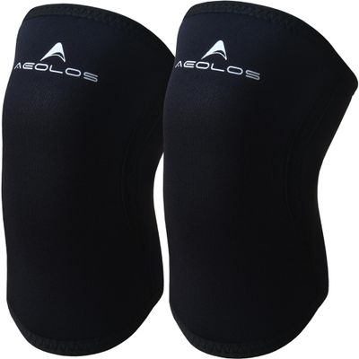 AEOLOS Knee Sleeves (1 Pair)7mm Compression Knee Braces for Heavy-Lifting,Squats,Gym and Other Sports(Large,22Black4)