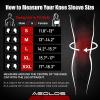 AEOLOS Knee Sleeves (1 Pair)7mm Compression Knee Braces for Heavy-Lifting,Squats,Gym and Other Sports(Large,22Black4) view 3
