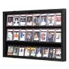Temgee 24 Baseball Card Display Case - Lockable Sports Graded Card Display Case Wall Mount with UV Protection Acrylic Door for Baseball Basketball Football Hockey Trading Card Collection view 1