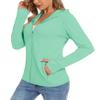 TACVASEN Women's UPF 50+ Hoodies Shirts UV Protection Breathable Hoody Jackets with Thumb Holes, Mint Green, 2XL view 1