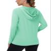 TACVASEN Women's UPF 50+ Hoodies Shirts UV Protection Breathable Hoody Jackets with Thumb Holes, Mint Green, 2XL view 2