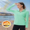 TACVASEN Women's UPF 50+ Hoodies Shirts UV Protection Breathable Hoody Jackets with Thumb Holes, Mint Green, 2XL view 3